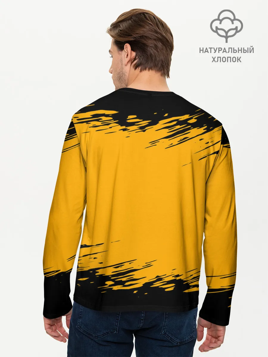 Мужской лонгслив базовый / Pikachu black&yellow