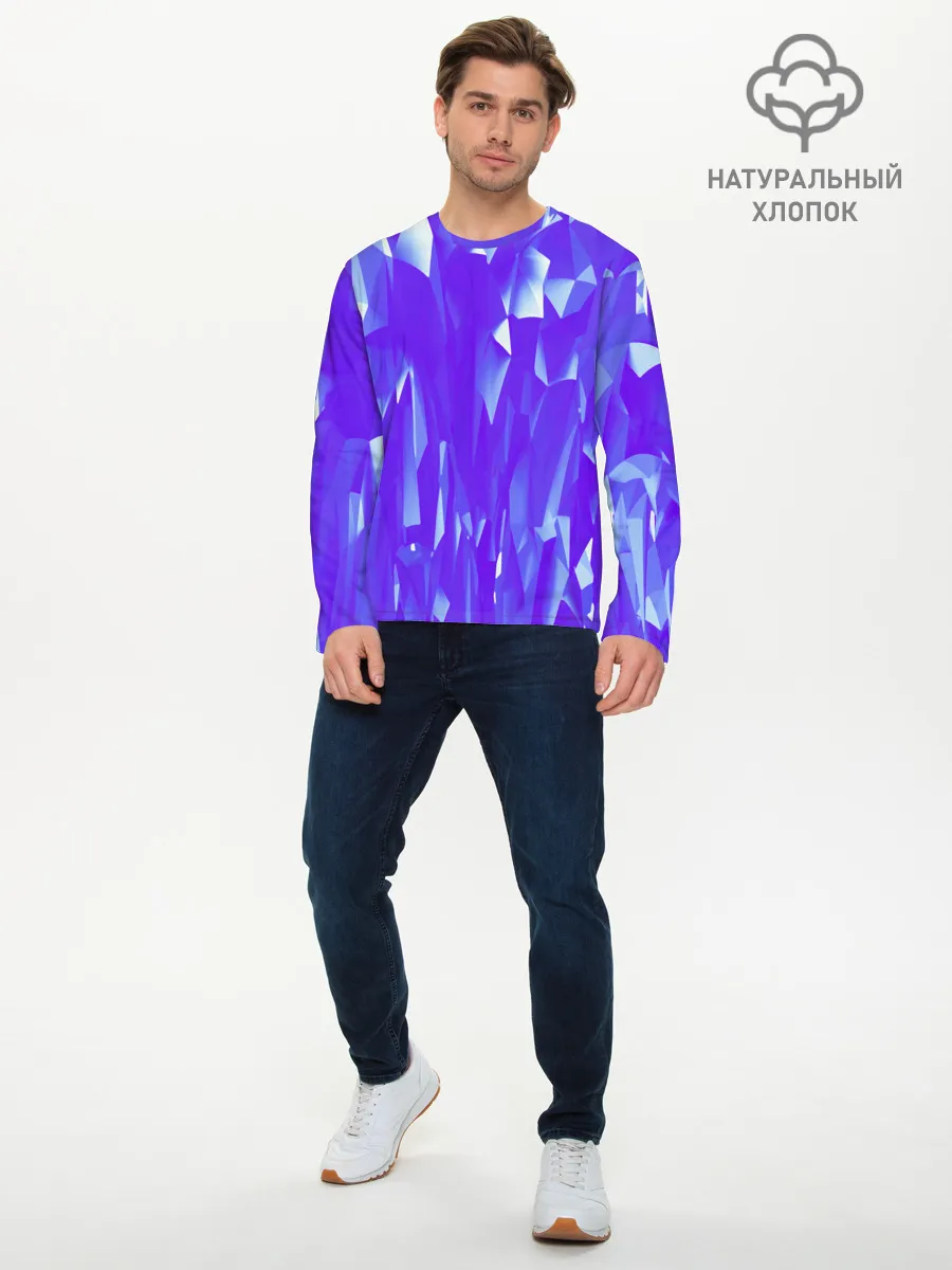 Мужской лонгслив базовый / Абстракция