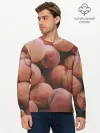 Мужской лонгслив базовый / Персики.