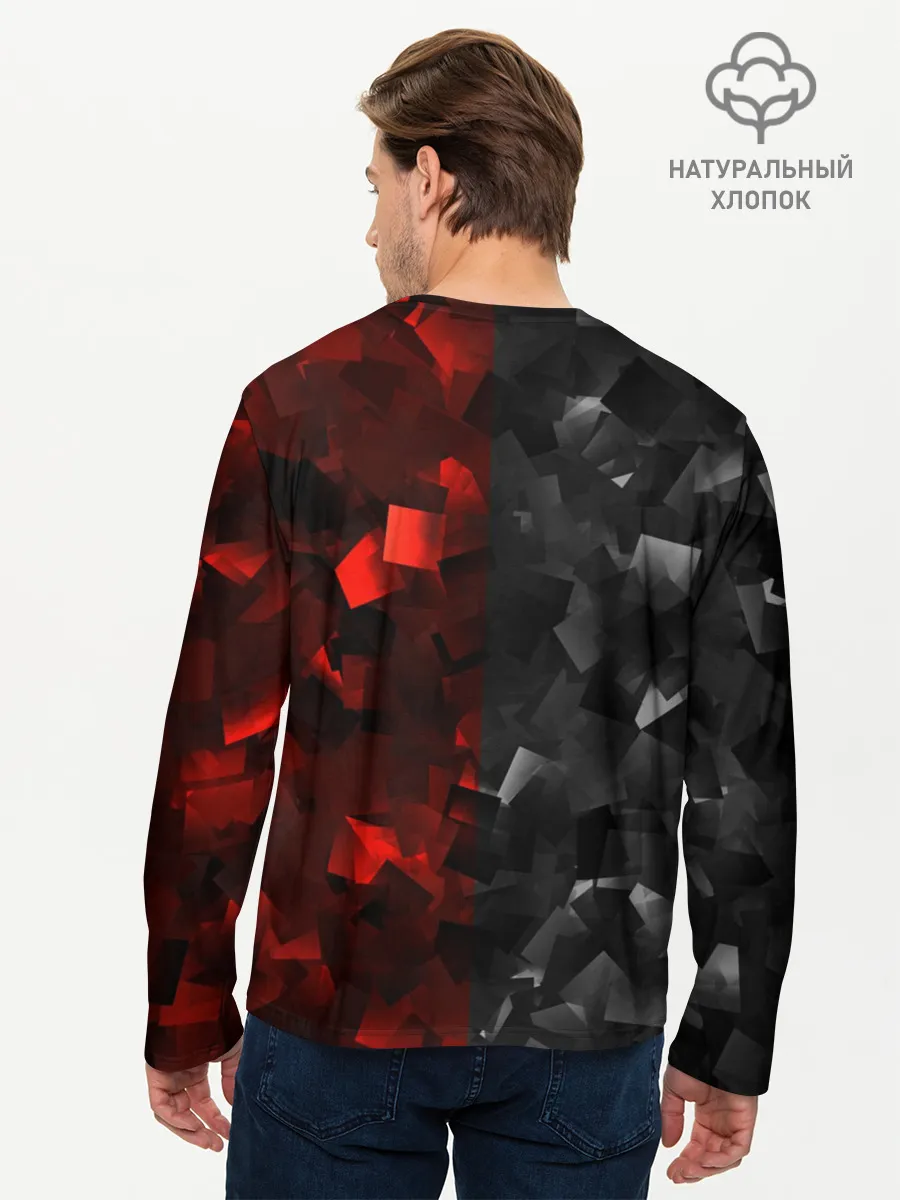 Мужской лонгслив базовый / HONDA | RedBlack