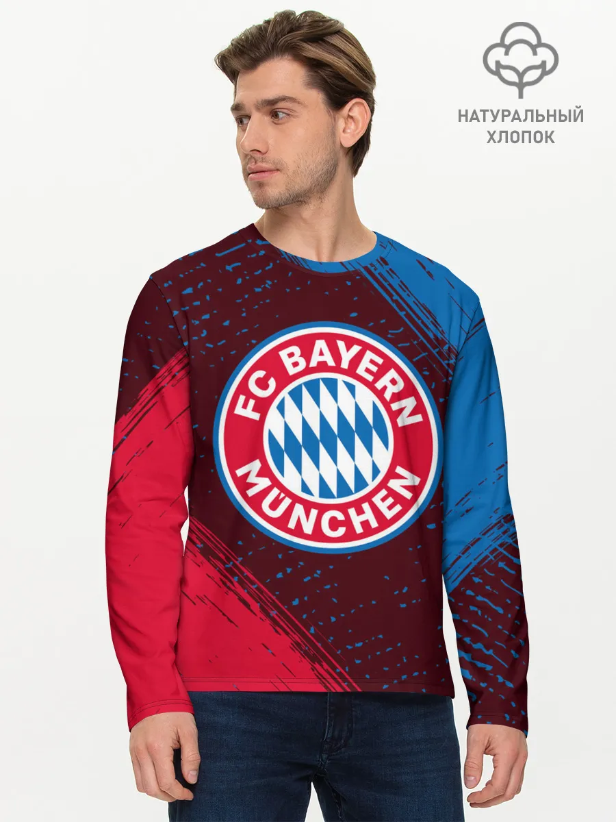 Мужской лонгслив базовый / FC BAYERN / БАВАРИЯ