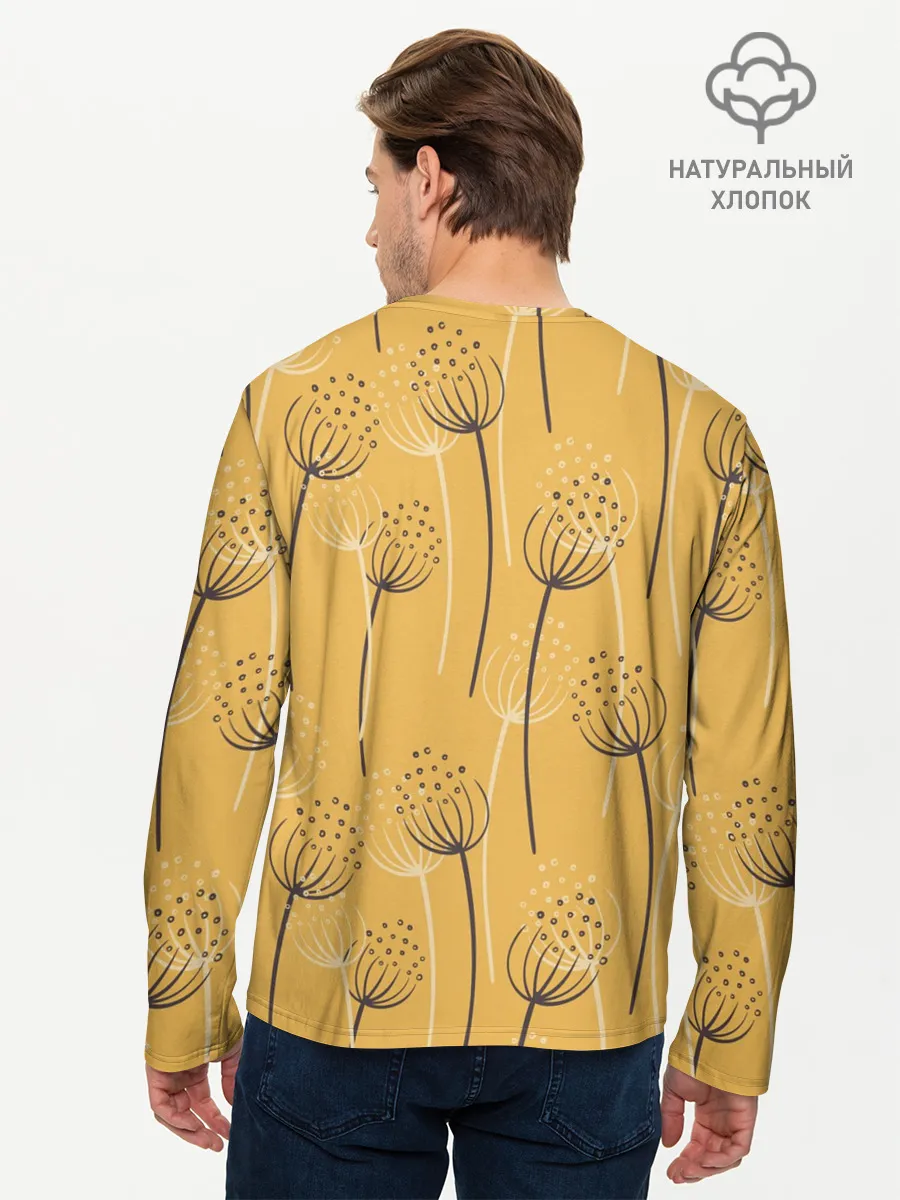 Мужской лонгслив базовый / Цветы
