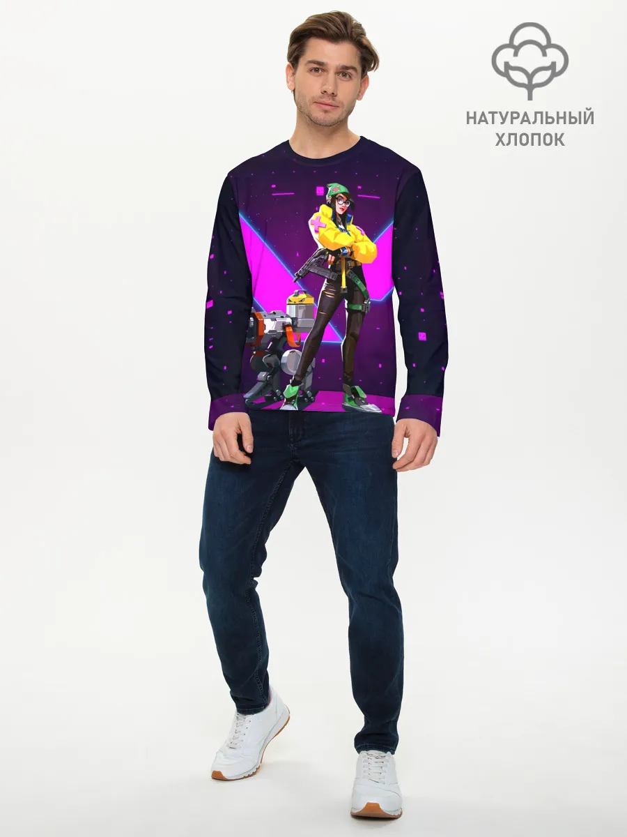 Мужской лонгслив базовый / Valorant