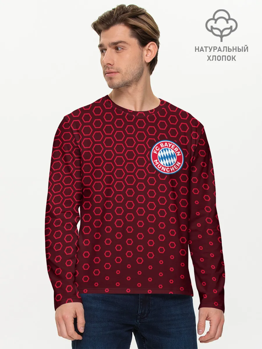 Мужской лонгслив базовый / FC BAYERN / БАВАРИЯ