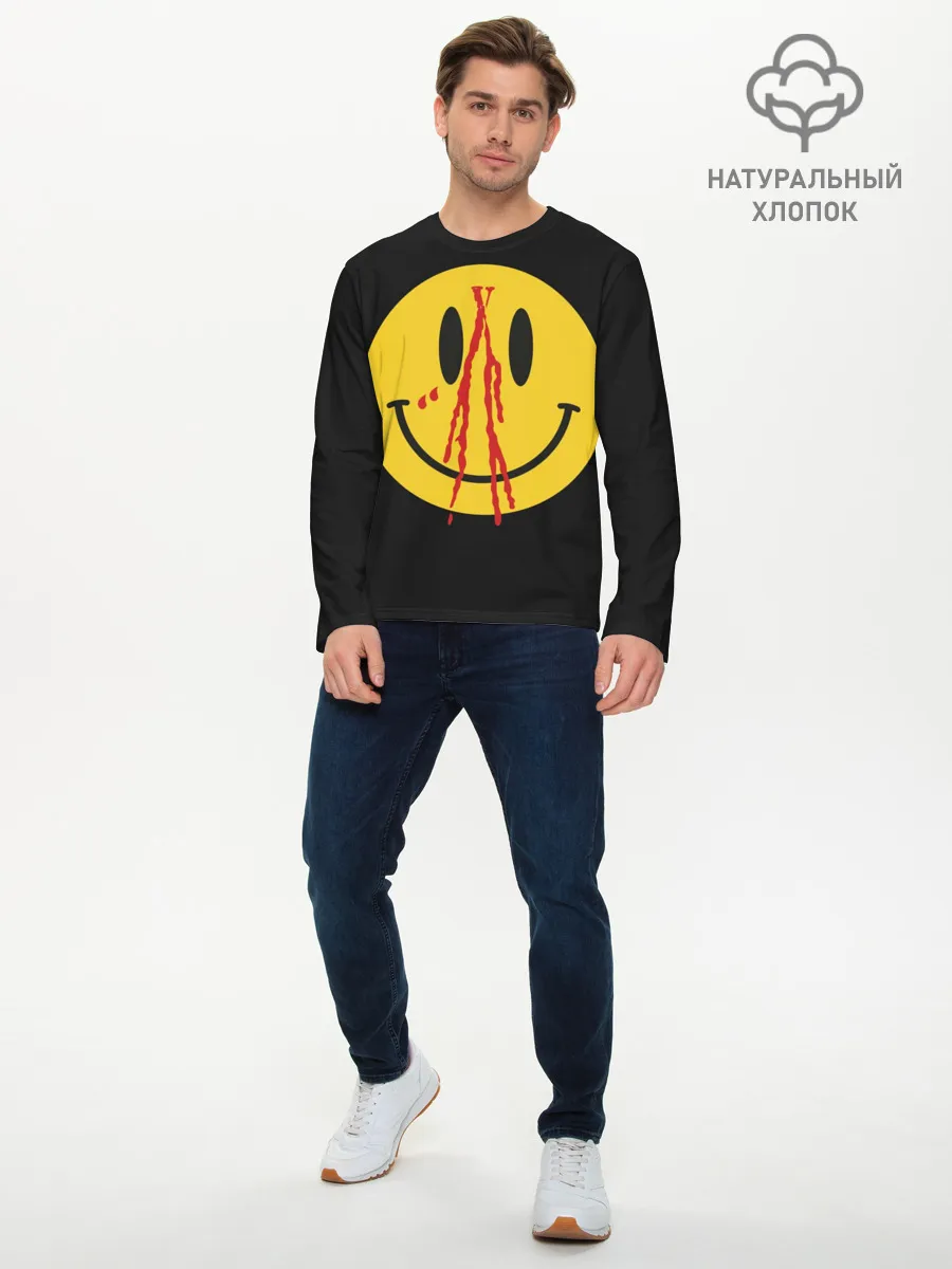 Мужской лонгслив базовый / Pop Up Smiley