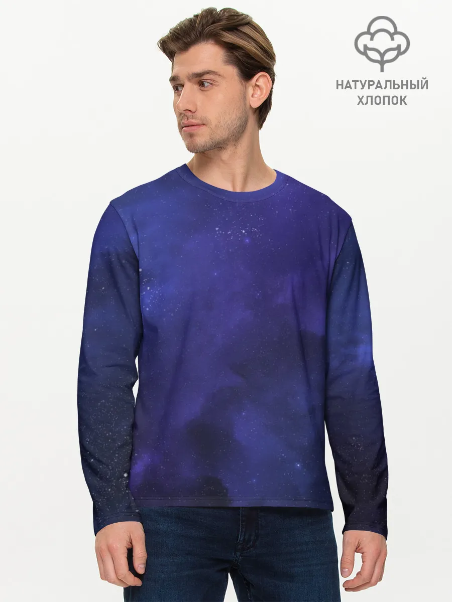 Мужской лонгслив базовый / Абстракция