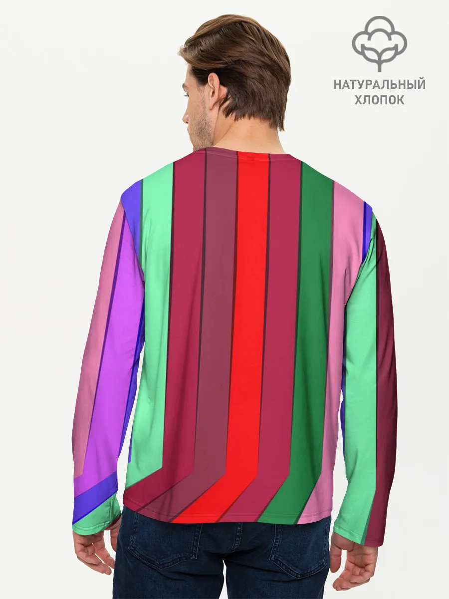 Мужской лонгслив базовый / радуга