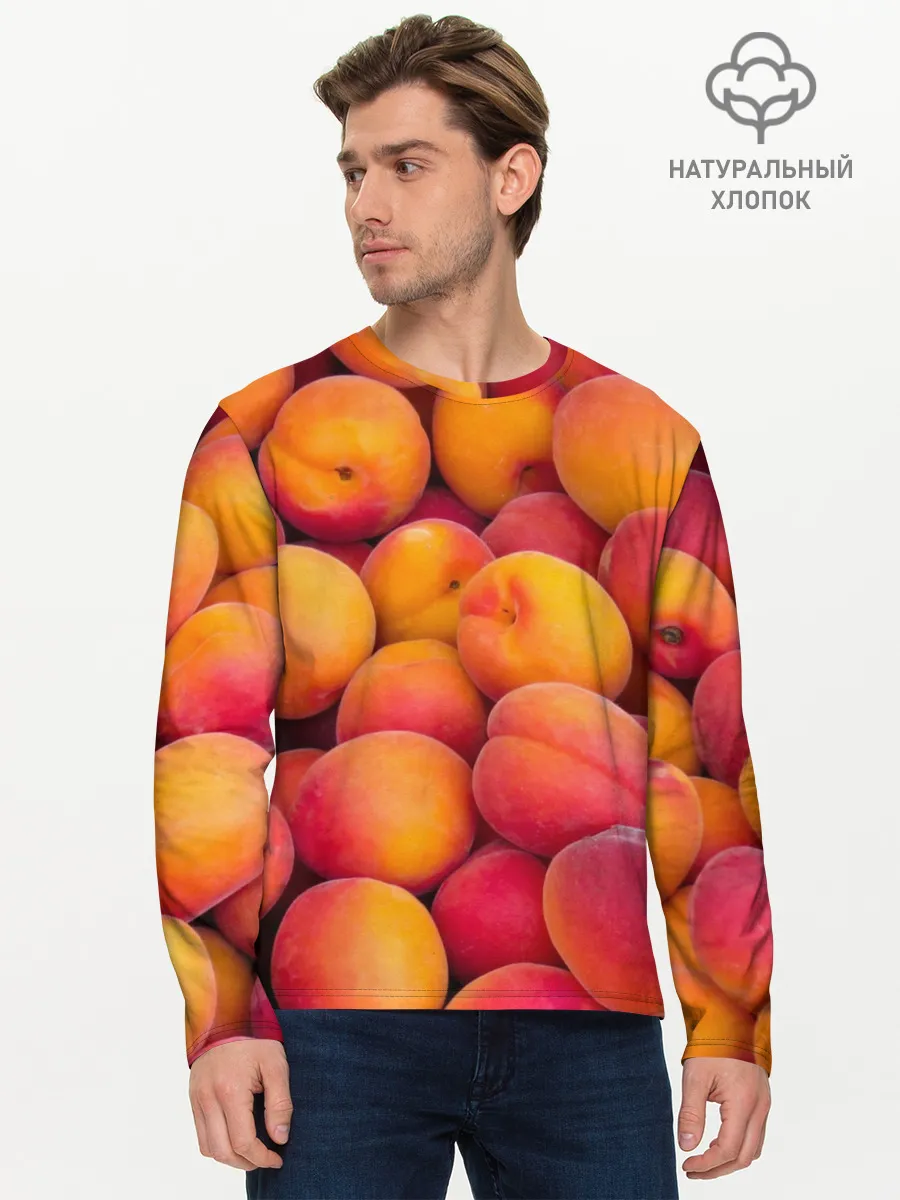 Мужской лонгслив базовый / Персики