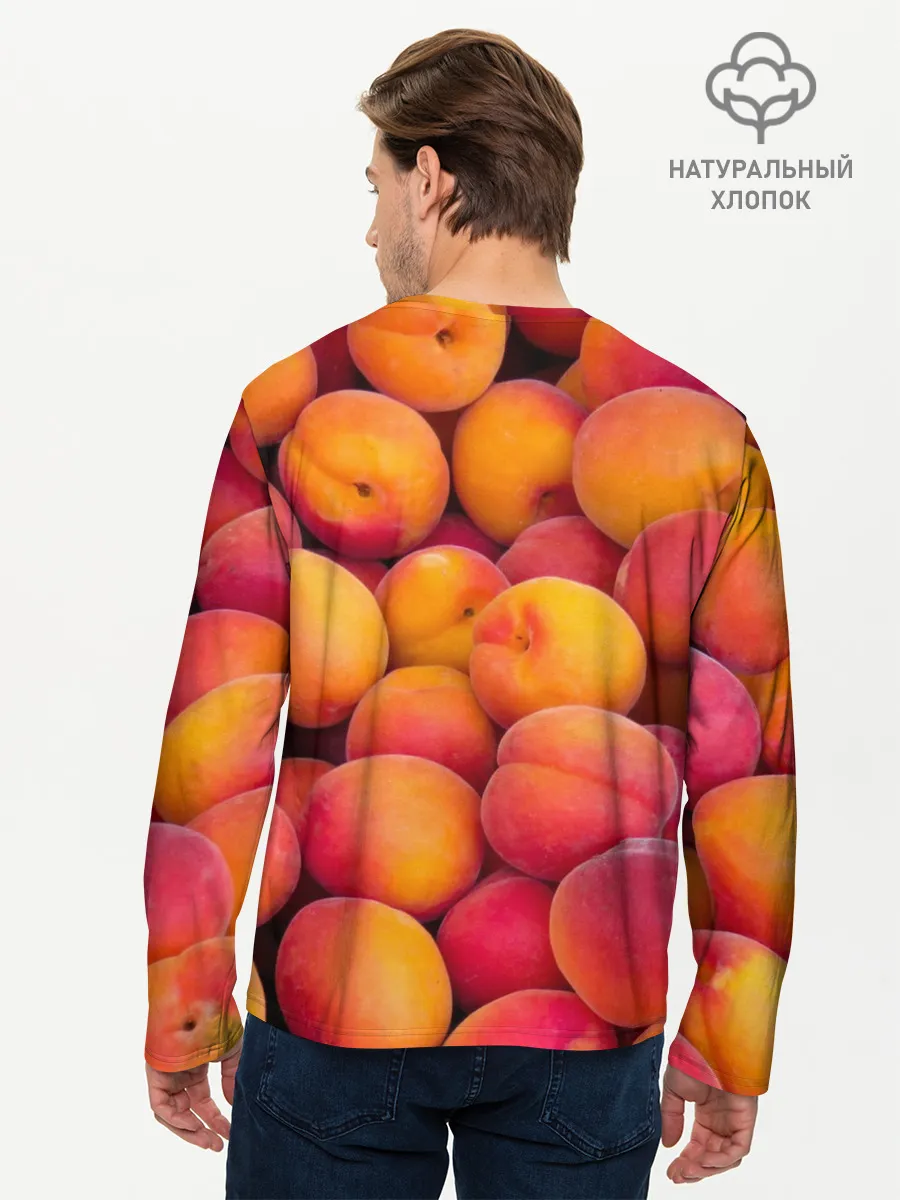 Мужской лонгслив базовый / Персики