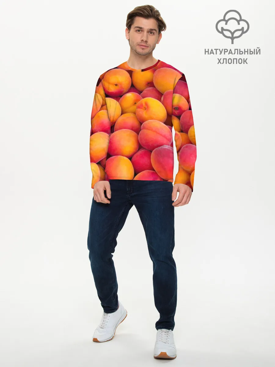 Мужской лонгслив базовый / Персики