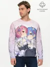 Мужской лонгслив базовый / Re:Zero, Рам и Рем