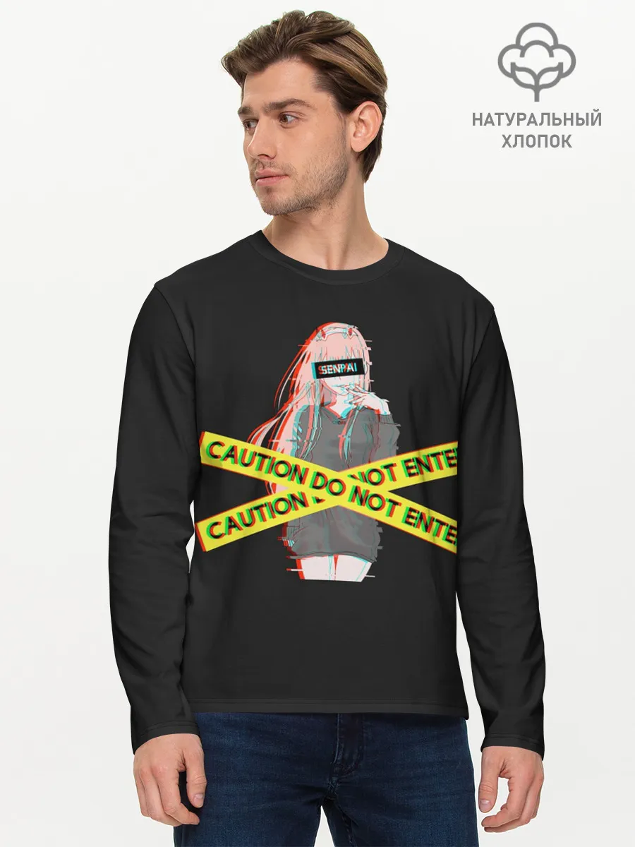 Мужской лонгслив базовый / Запрещенная Zero Two