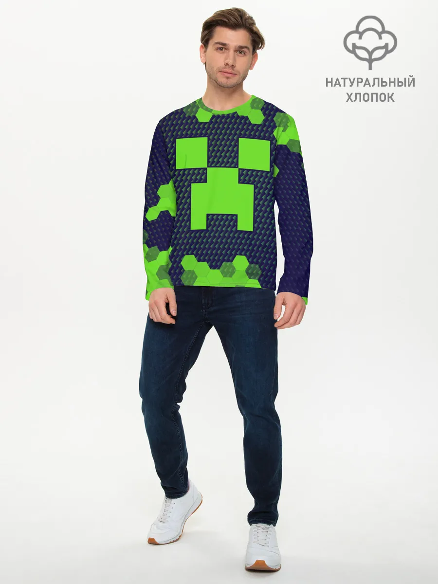 Мужской лонгслив базовый / MINECRAFT / МАЙНКРАФТ