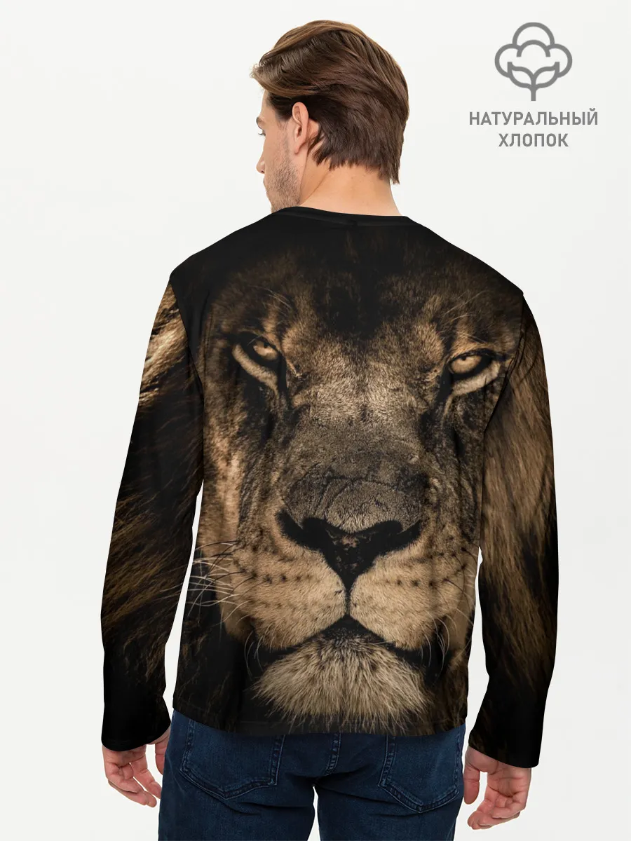 Мужской лонгслив базовый / Лев