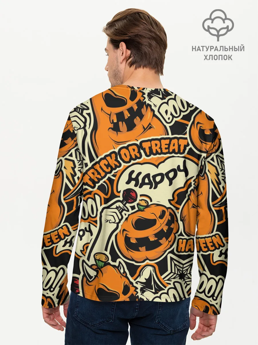 Мужской лонгслив базовый / Хэллоуин