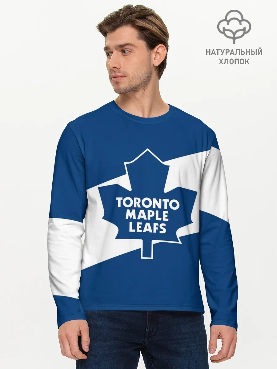 Мужской лонгслив базовый / Торонто Мейпл Лифс