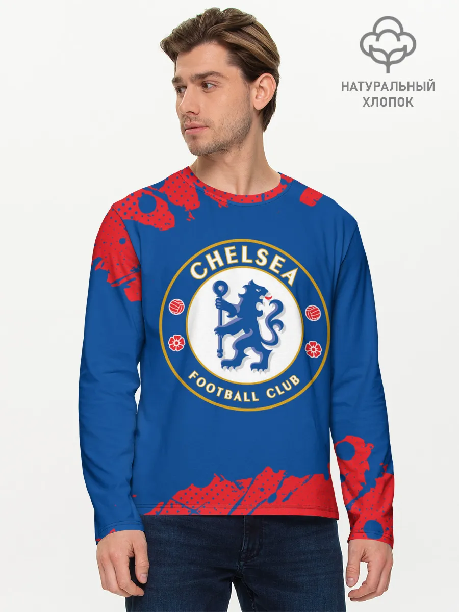 Мужской лонгслив базовый / CHELSEA F.C. / ЧЕЛСИ