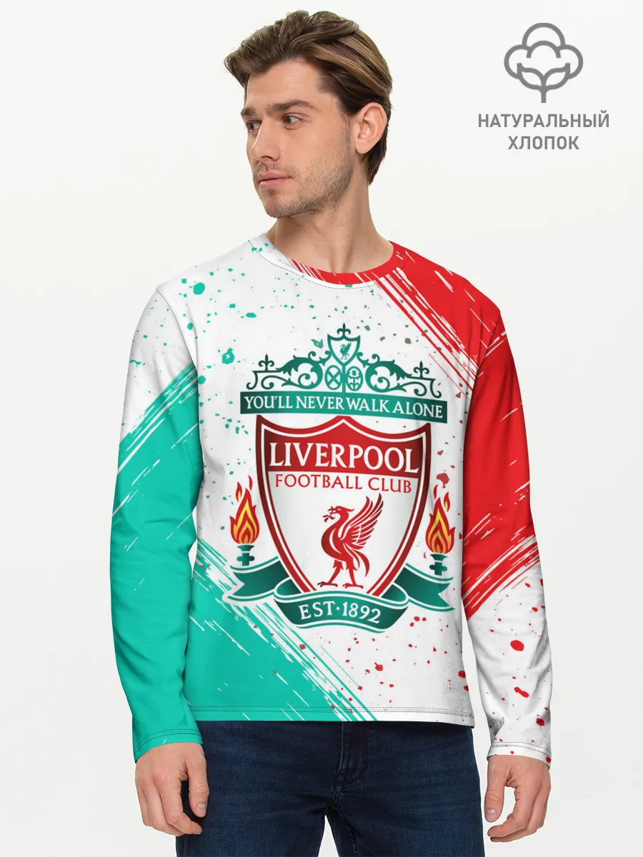 Мужской лонгслив базовый / LIVERPOOL / Ливерпуль