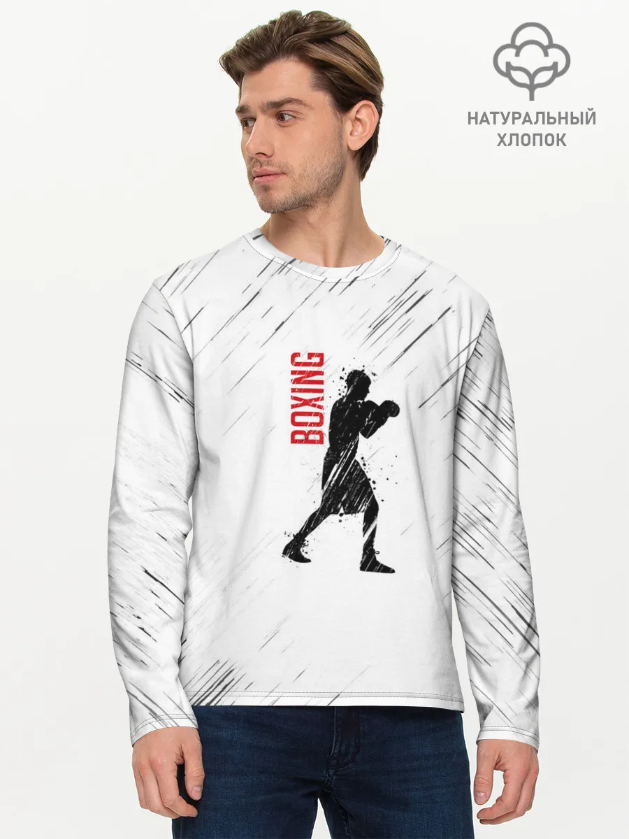 Мужской лонгслив базовый / Бокс