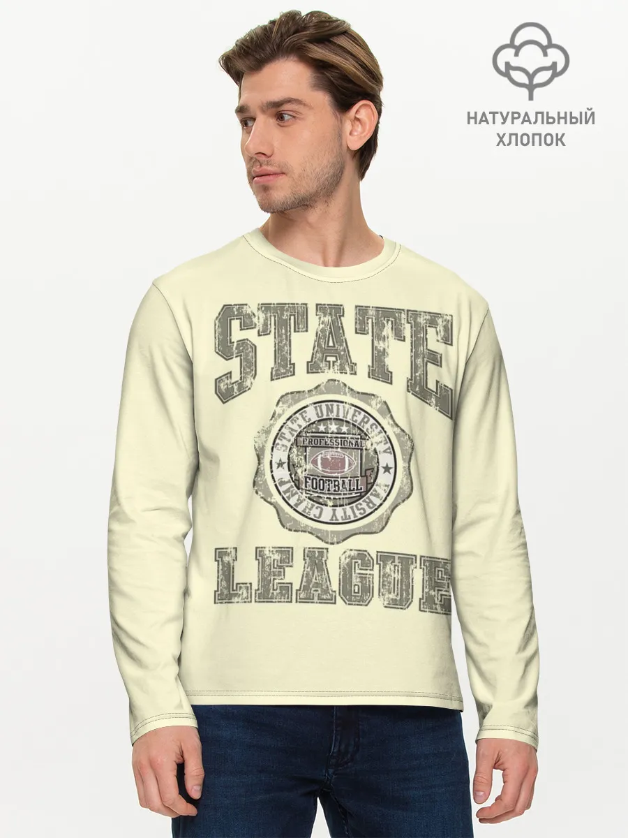 Мужской лонгслив базовый / State League
