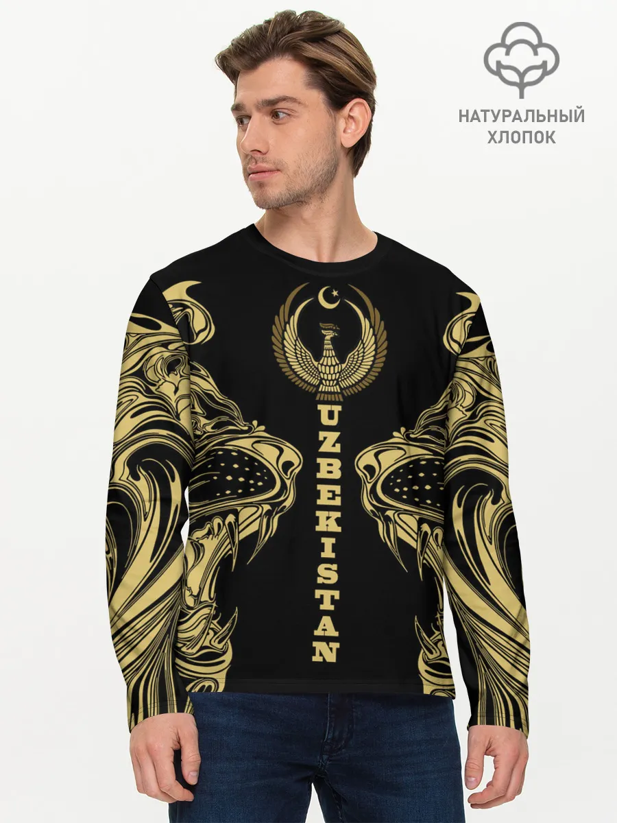 Мужской лонгслив базовый / Узбекистан