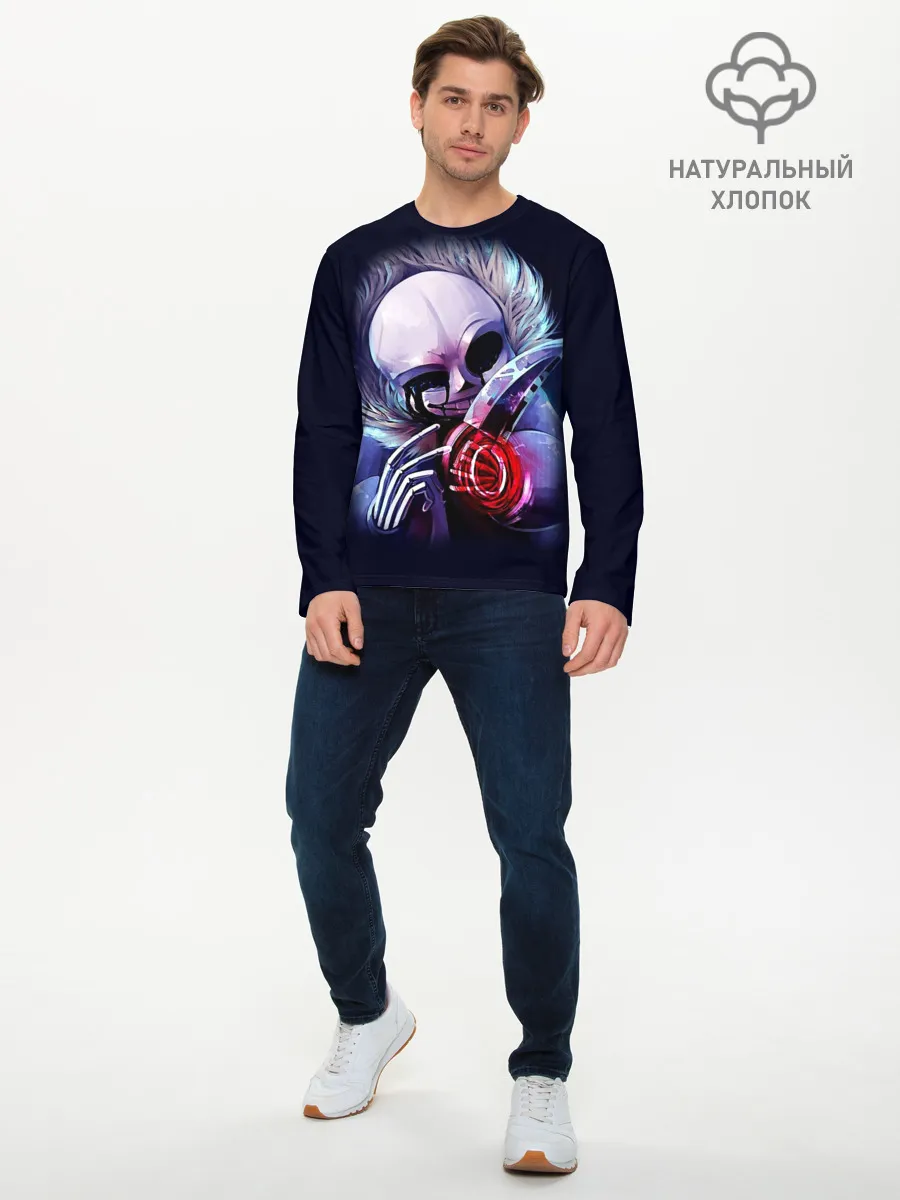 Мужской лонгслив базовый / UNDERTALE SANS
