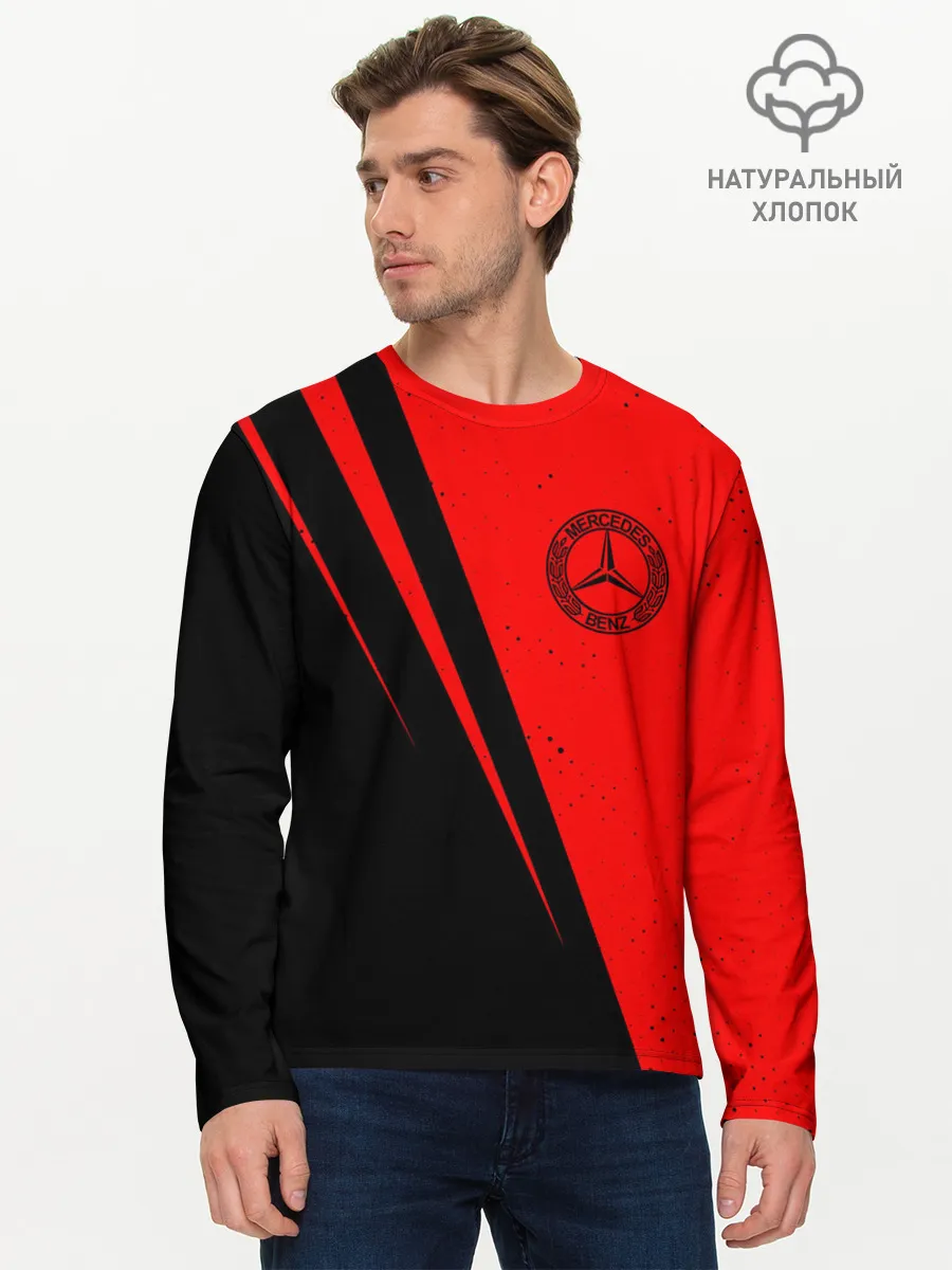 Мужской лонгслив базовый / MERCEDES / Мерседес