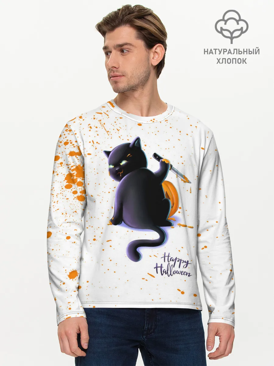 Мужской лонгслив базовый / Halloween