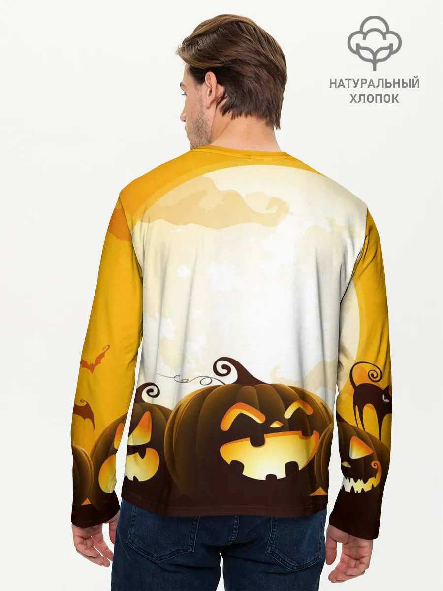 Мужской лонгслив базовый / Тыквы