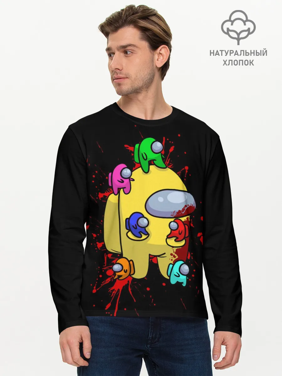 Мужской лонгслив базовый / Among Us | Амонг Ас