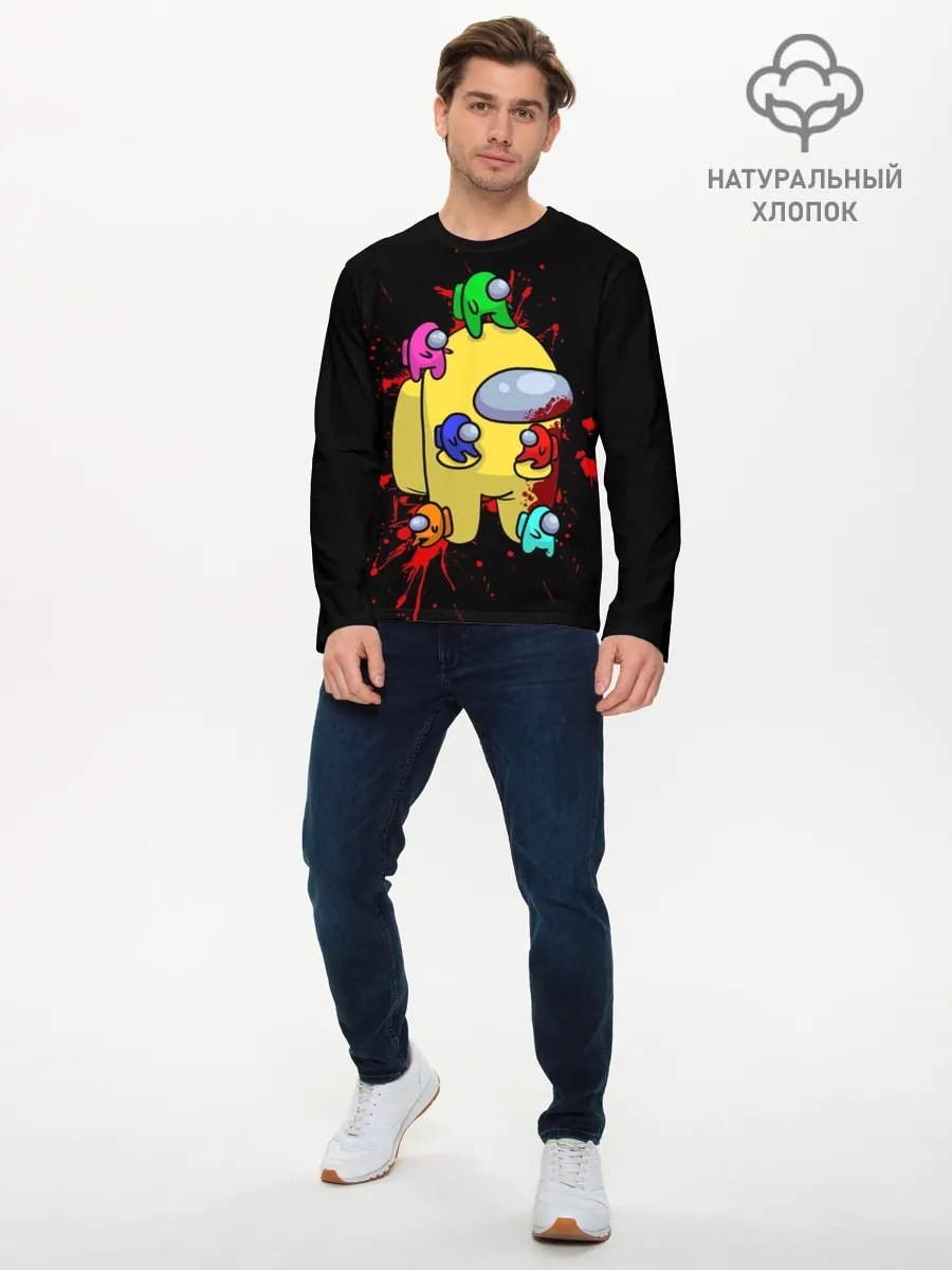 Мужской лонгслив базовый / Among Us | Амонг Ас