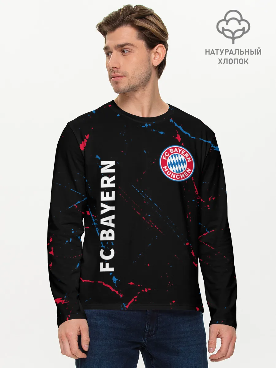 Мужской лонгслив базовый / FC BAYERN / БАВАРИЯ