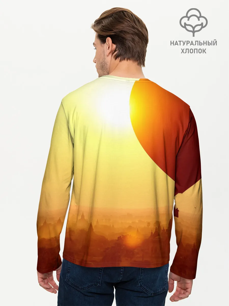 Мужской лонгслив базовый / Город в пустыне