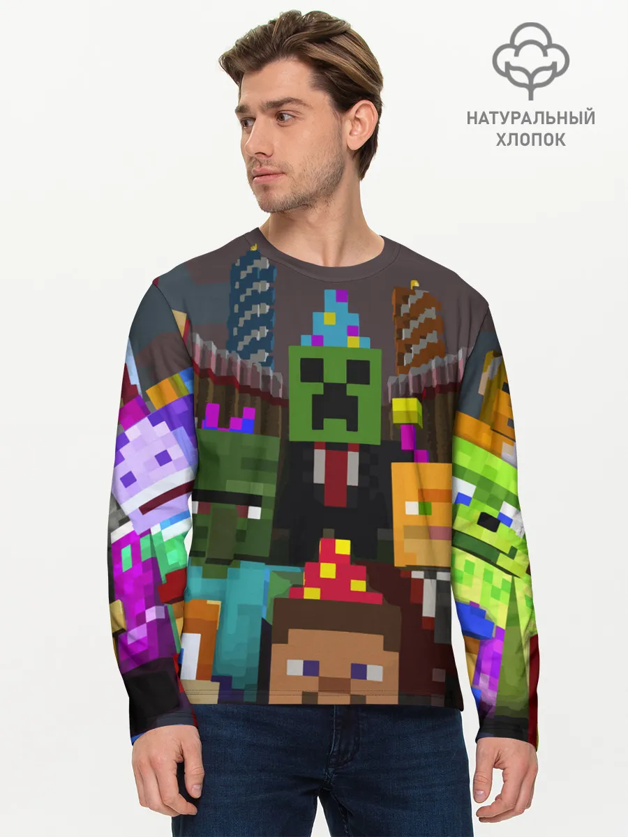 Мужской лонгслив базовый / MINECRAFT