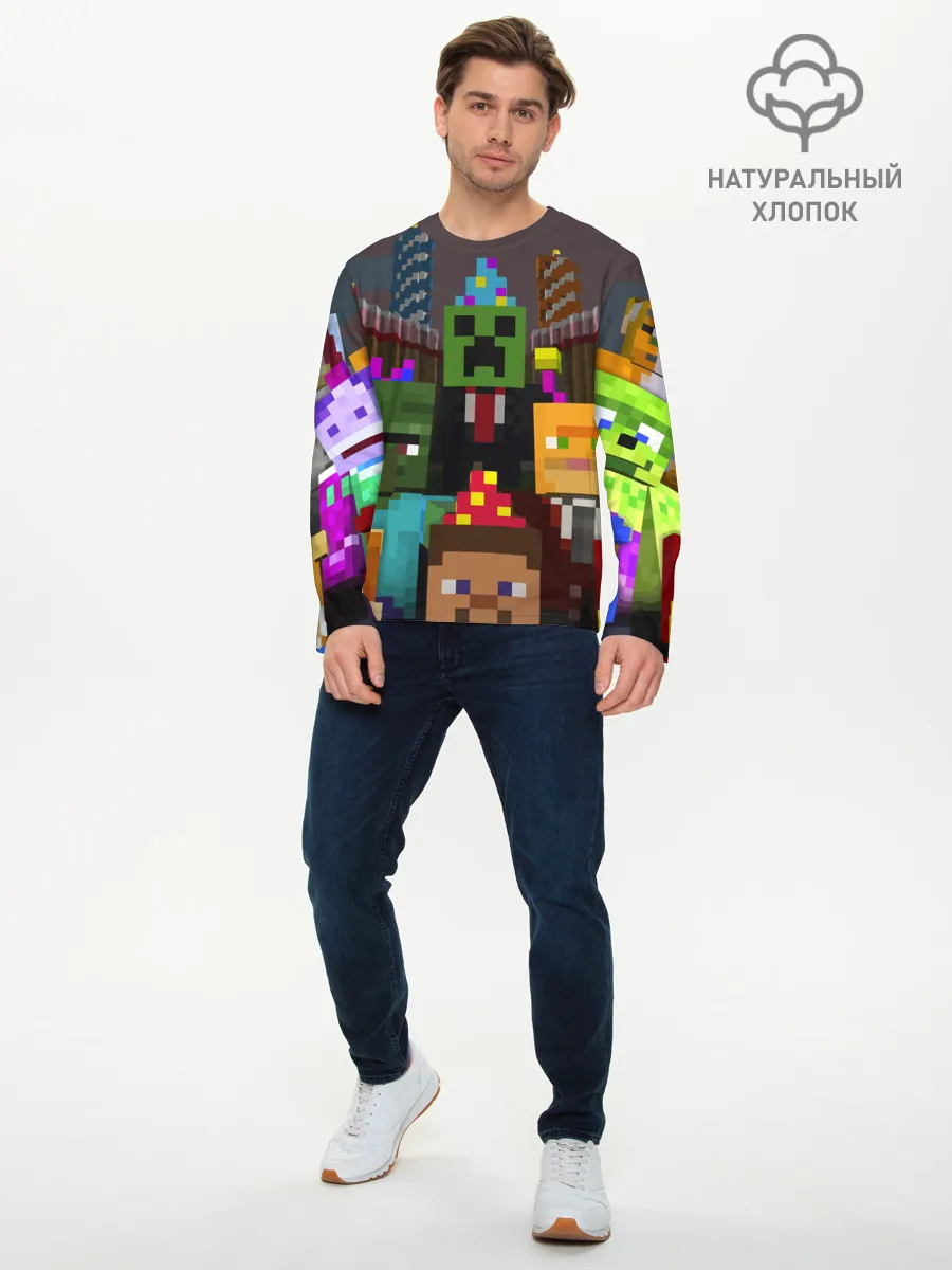 Мужской лонгслив базовый / MINECRAFT