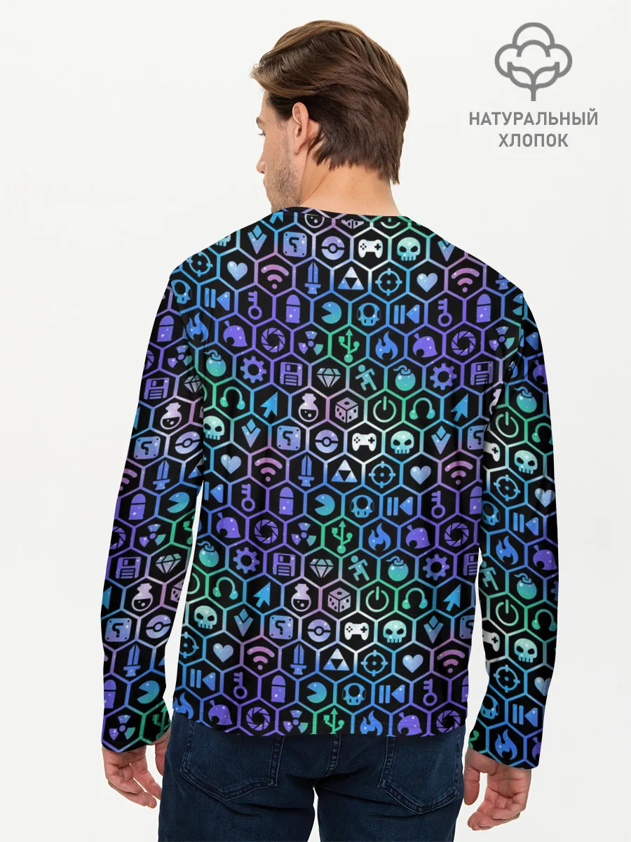 Мужской лонгслив базовый / ГЕЙМЕРСКИЙ НЕОН