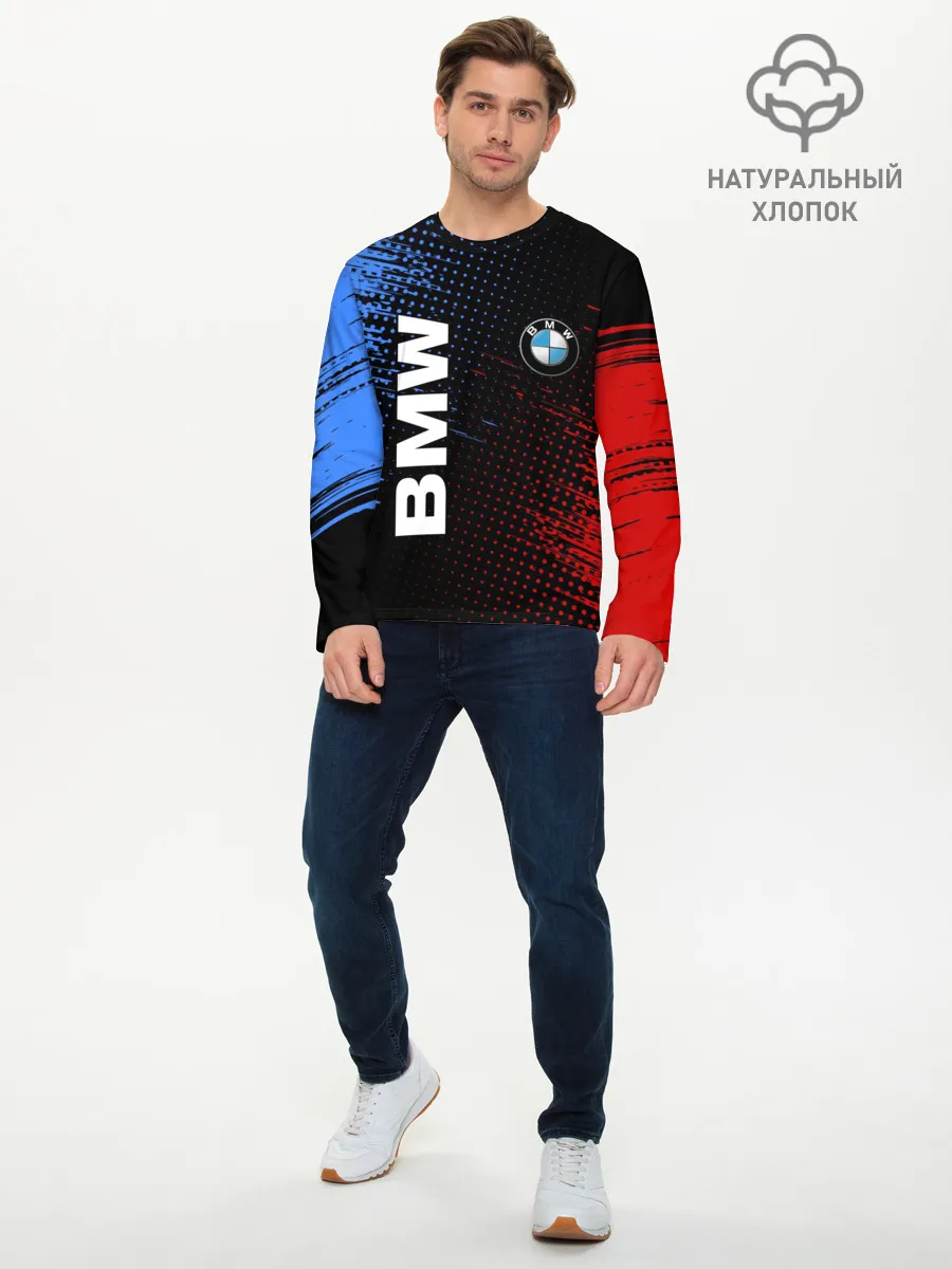 Мужской лонгслив базовый / BMW / ТЕКСТУРА
