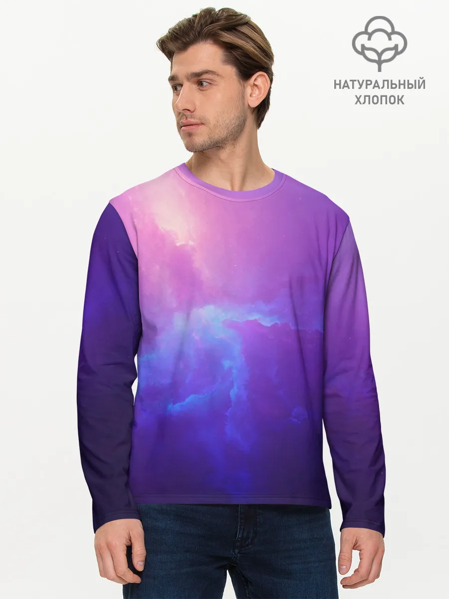 Мужской лонгслив базовый / Туманность