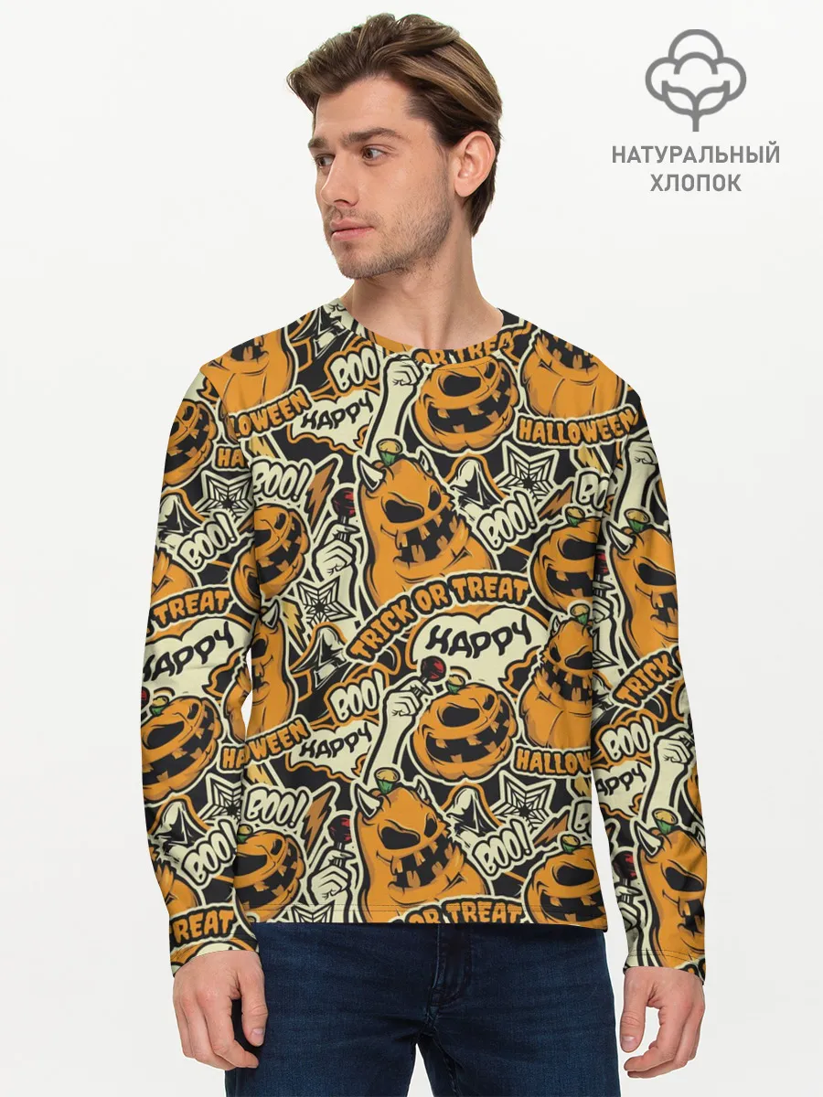 Мужской лонгслив базовый / Хэллоуин