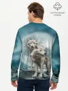 Мужской лонгслив базовый / Волки альбиносы