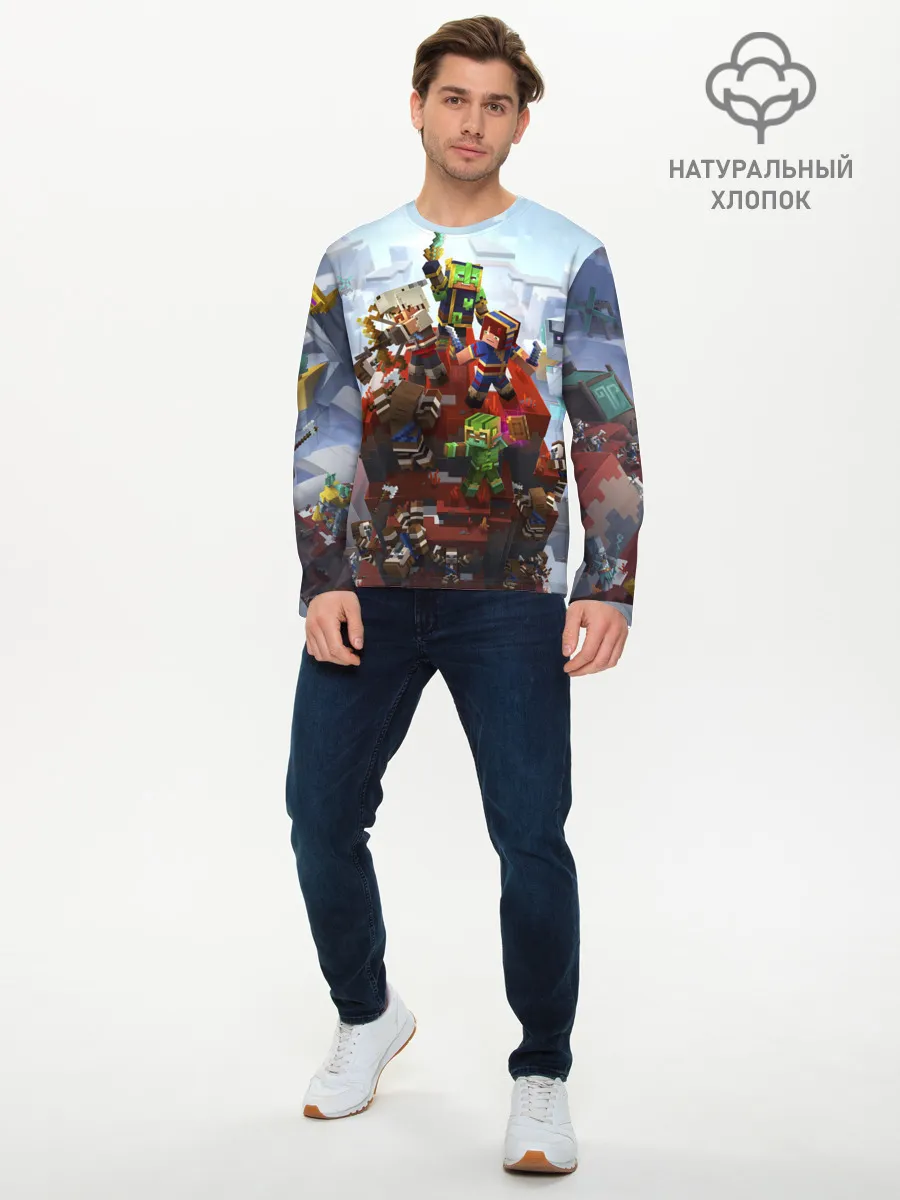 Мужской лонгслив базовый / Minecraft Dungeons
