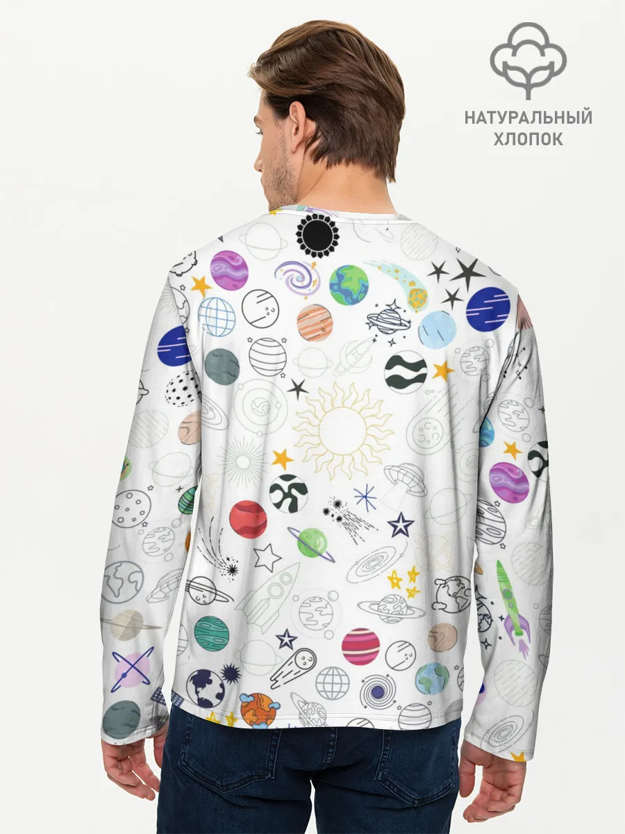 Мужской лонгслив базовый / космос