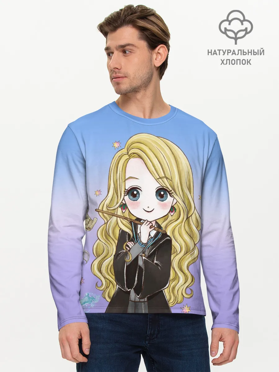 Мужской лонгслив базовый / Луна