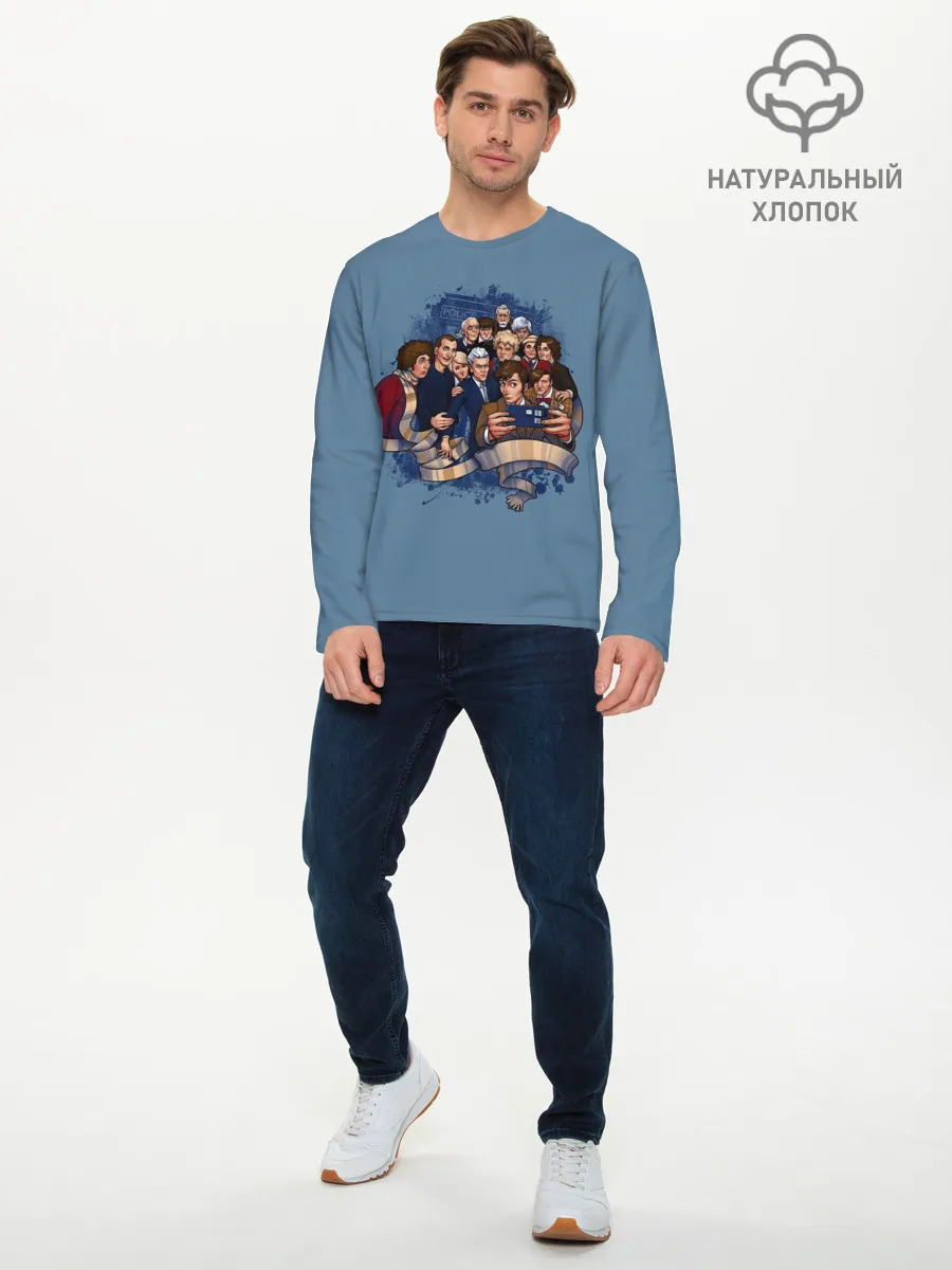 Мужской лонгслив базовый / 13 докторов кто