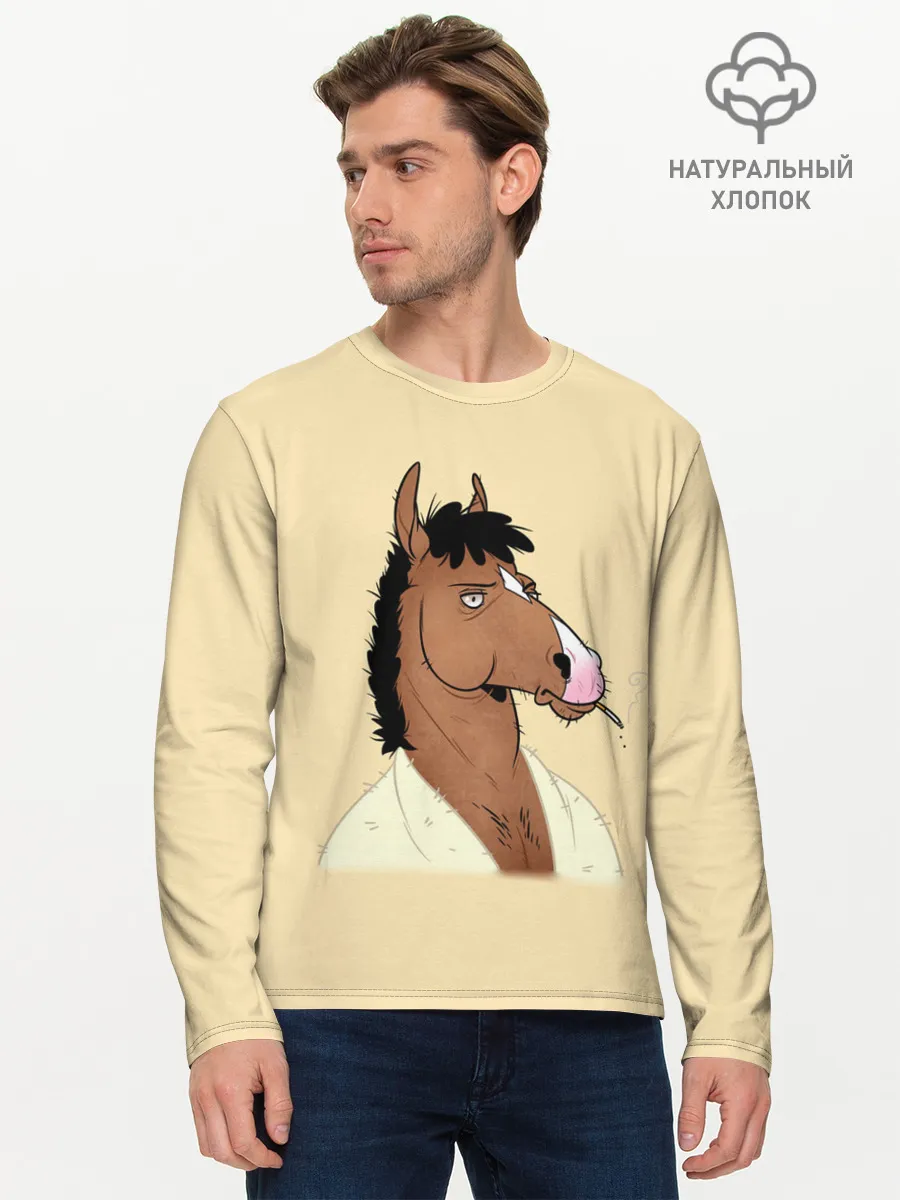 Мужской лонгслив базовый / Конь БоДжек