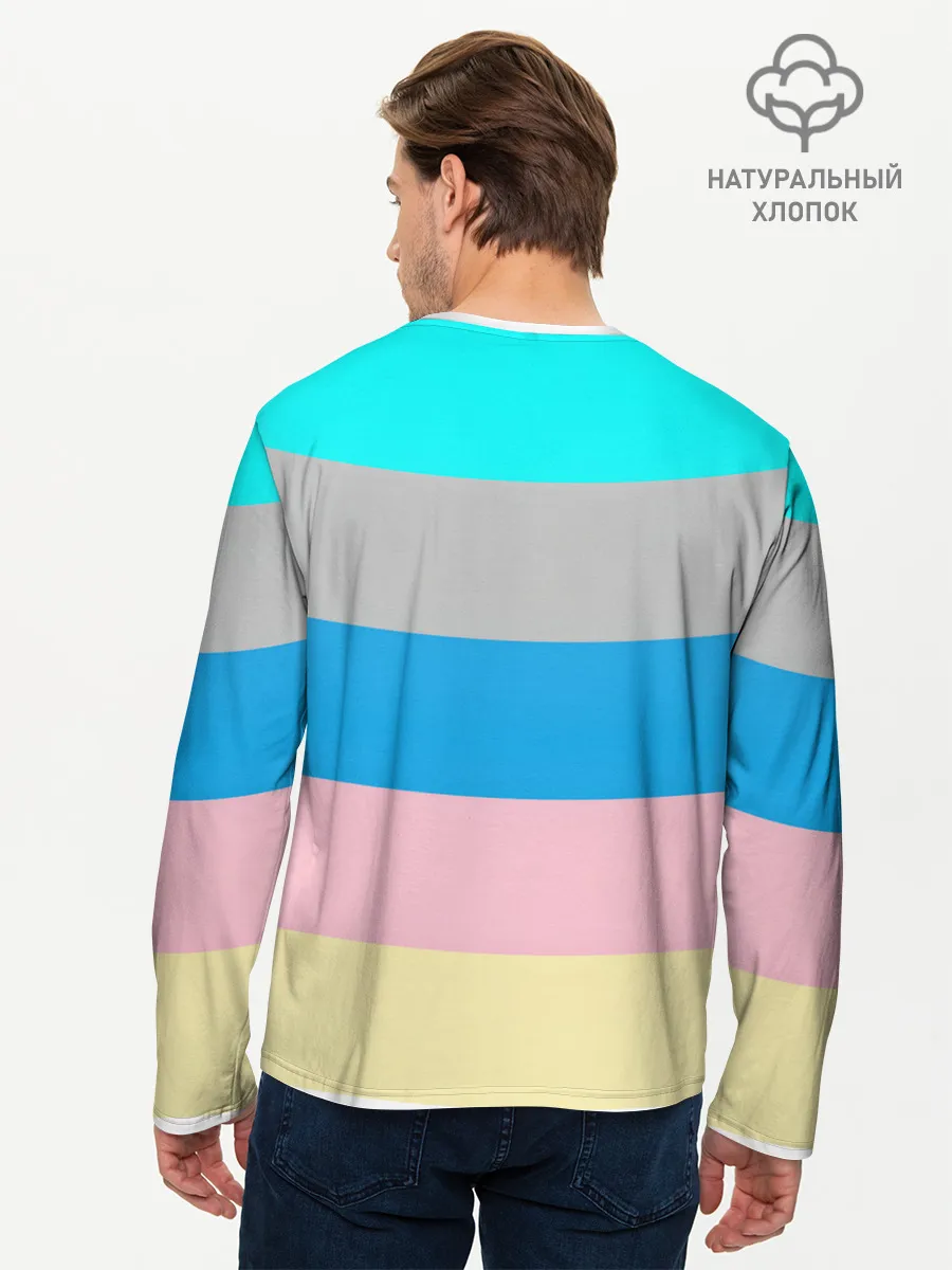 Мужской лонгслив базовый / Флаг аниме