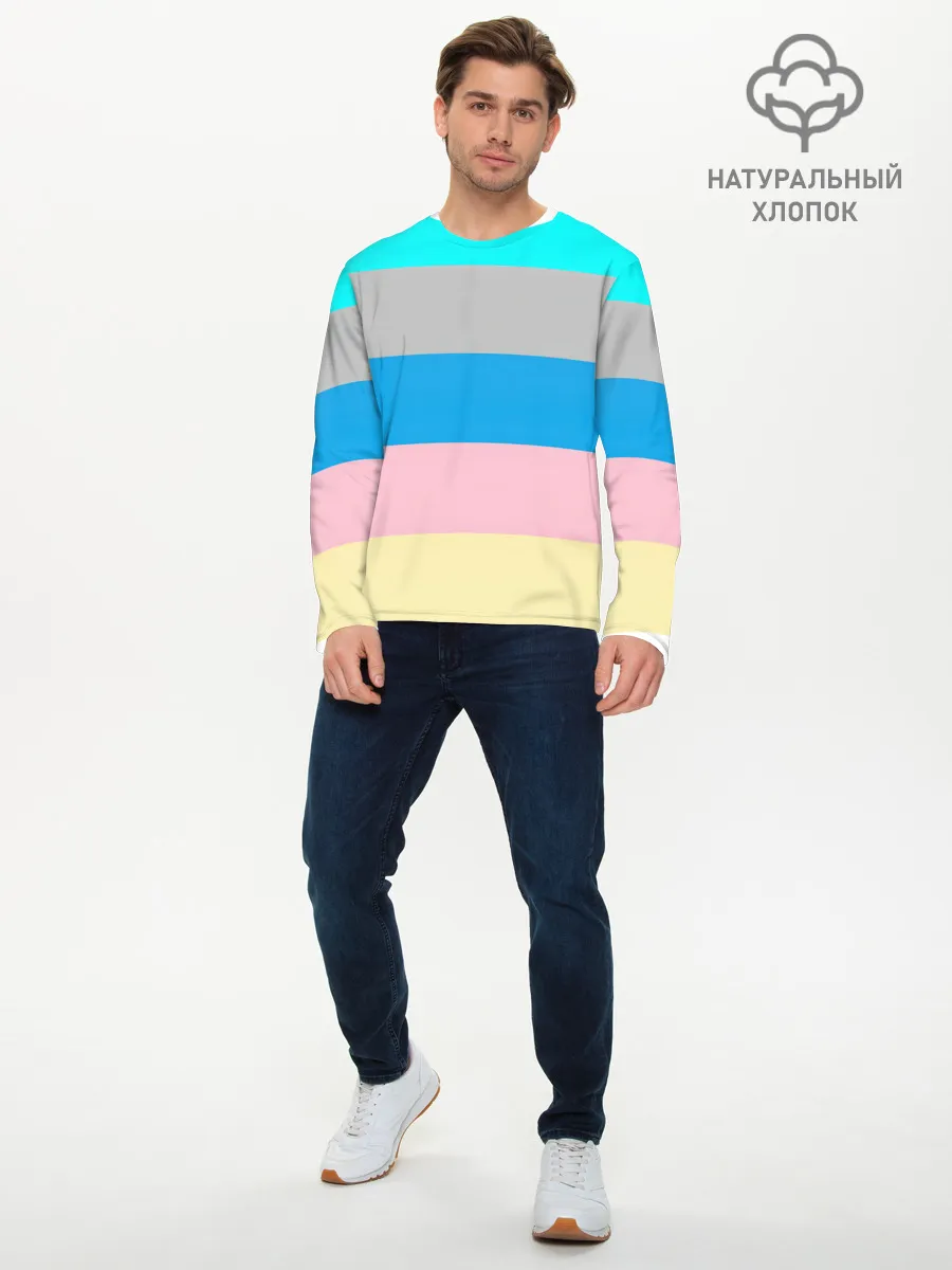 Мужской лонгслив базовый / Флаг аниме