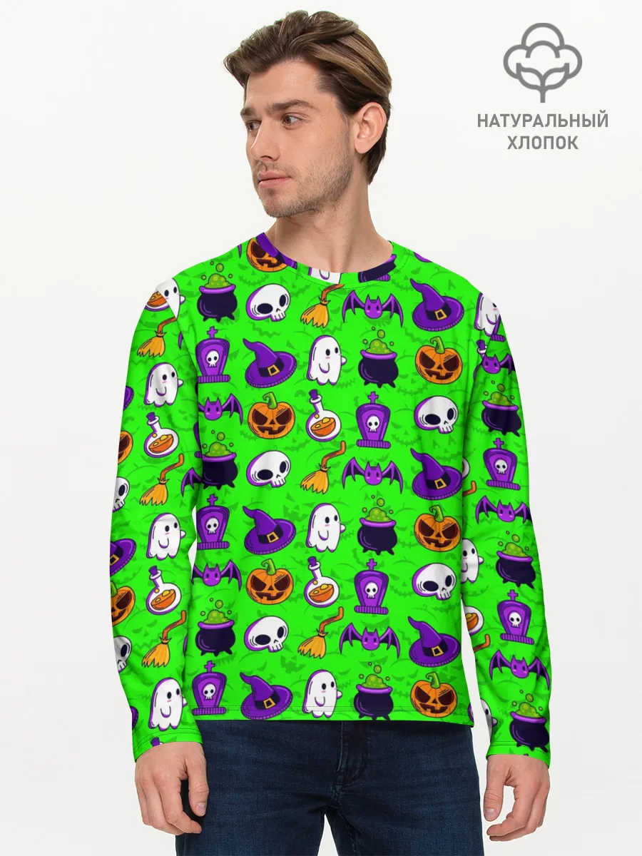 Мужской лонгслив базовый / HALLOWEEN