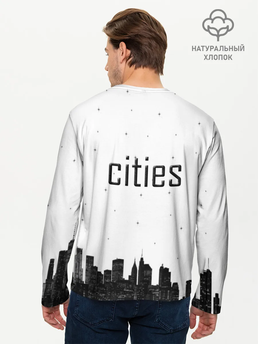 Мужской лонгслив базовый / Twin cities