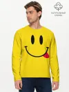 Мужской лонгслив базовый / Смайлик